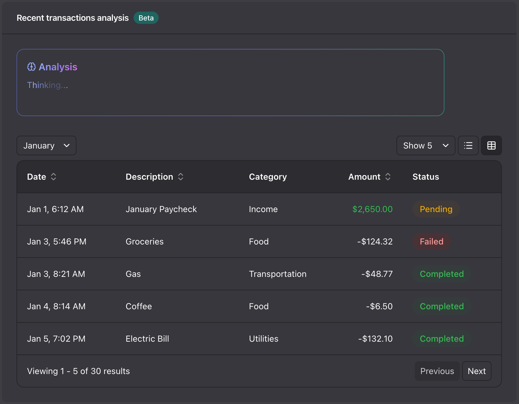 Screenshot of Responsive, accessible datatable project